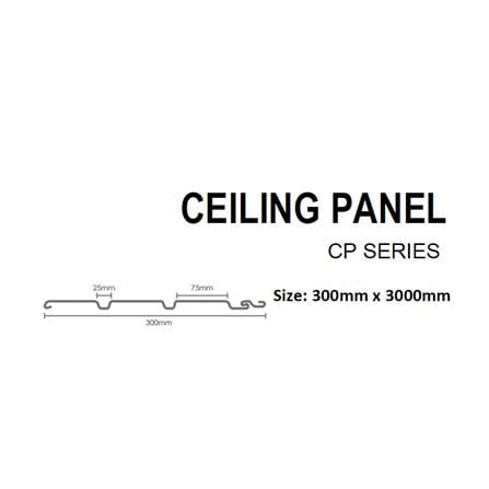 GEOMETRA CEILING PANEL 30X300CM CP04 GREY