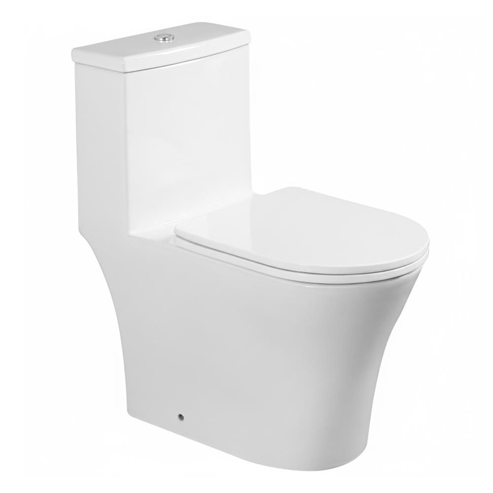 AKRON 1P TOILET WCO-80101 RIMLESS 10&rdquo; S-TRAP WHITE