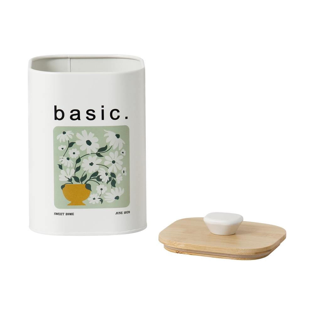 RECTANGULAR CANISTER WITH PULL LID KECH ALL BLOOM BASIC SS 1.4L