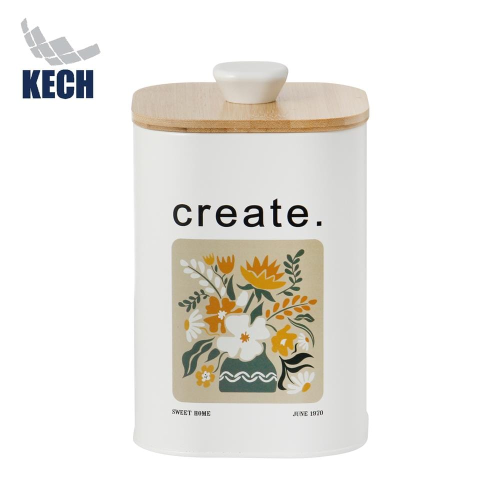 RECTANGULAR CANISTER WITH PULL LID KECH ALL BLOOM CREATE SS 1.4L
