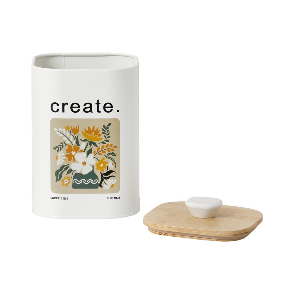 RECTANGULAR CANISTER WITH PULL LID KECH ALL BLOOM CREATE SS 1.4L