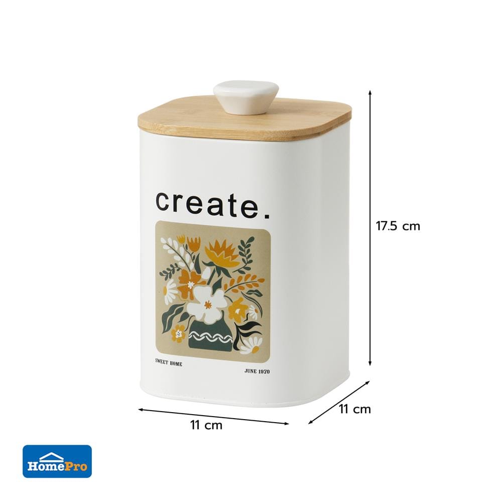 RECTANGULAR CANISTER WITH PULL LID KECH ALL BLOOM CREATE SS 1.4L