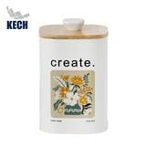 RECTANGULAR CANISTER WITH PULL LID KECH ALL BLOOM CREATE SS 1.4L