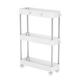 3-TIER ROLLING STORAGE CART KECH NIFTY 40X13X60CM WHITE [EXCLUSIVE FROM HOMEPRO THAILAND]