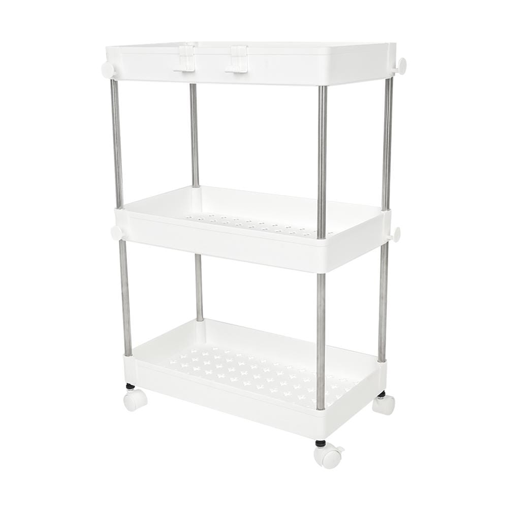 3-TIER ROLLING STORAGE CART KECH NIFTY 40X22X60CM WHITE [EXCLUSIVE FROM HOMEPRO THAILAND]