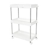 3-TIER ROLLING STORAGE CART KECH NIFTY 40X22X60CM WHITE [EXCLUSIVE FROM HOMEPRO THAILAND]