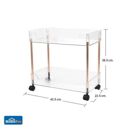 2-TIER UTILITY CART KECH KLEAR 22.5X40.5X38.5CM [EXCLUSIVE FROM HOMEPRO THAILAND]