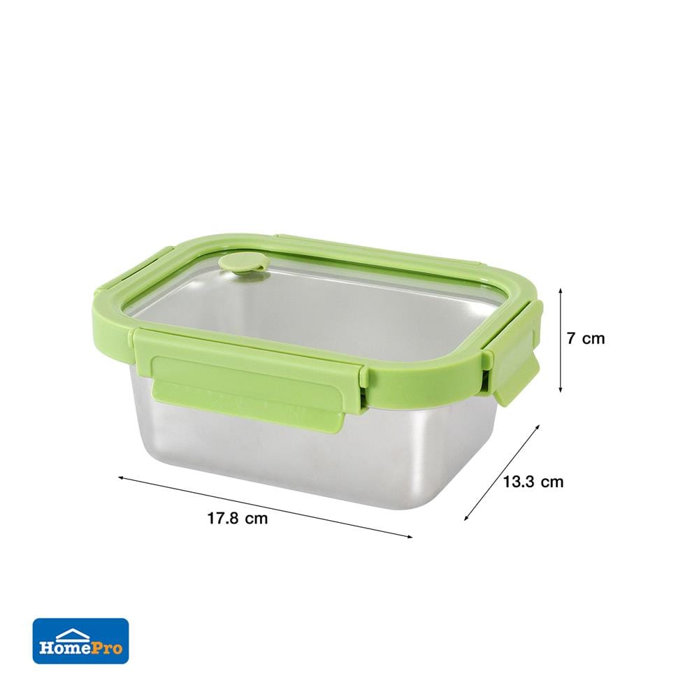 STAINLESS STEEL FOOD CONTAINER KECH SHINEE 0.8L GREEN