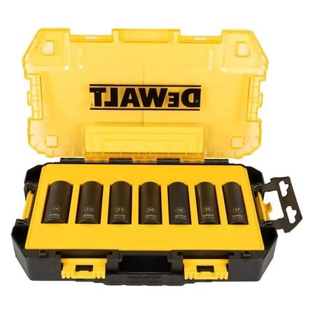 DEWALT 1/2"  METRIC IMPACT SOCKET SET 7PC DWMT74737