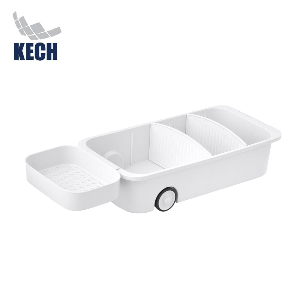 STORAGE BOX WITH CASTERS 42X20.5X9.5CM WHITE [EXCLUSIVE FROM HOMEPRO THAILAND]