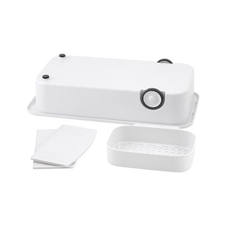 STORAGE BOX WITH CASTERS 42X20.5X9.5CM WHITE [EXCLUSIVE FROM HOMEPRO THAILAND]