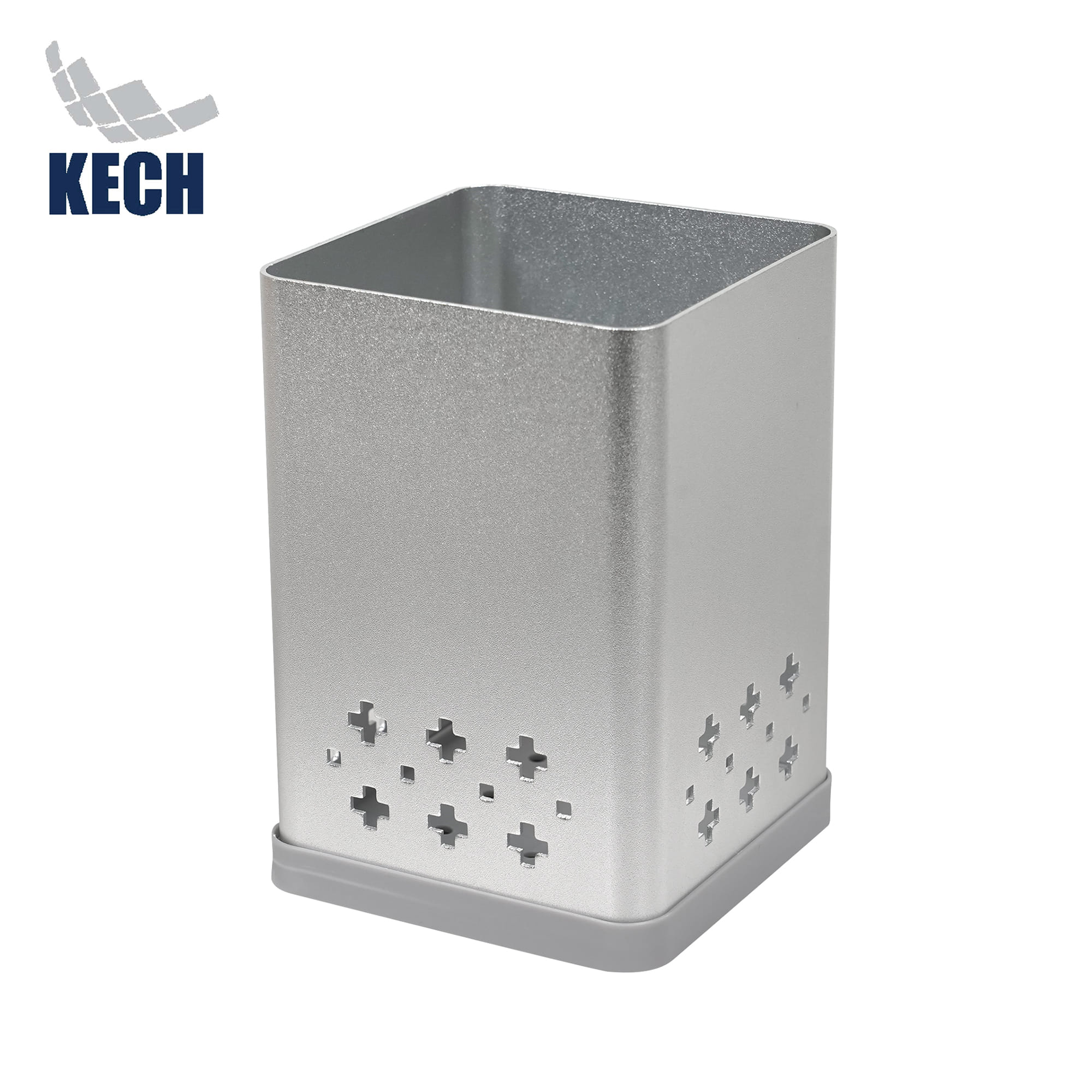 KECH ALUMINIUM UTENSIL BOX 1 HOLE NOBLE SILVER