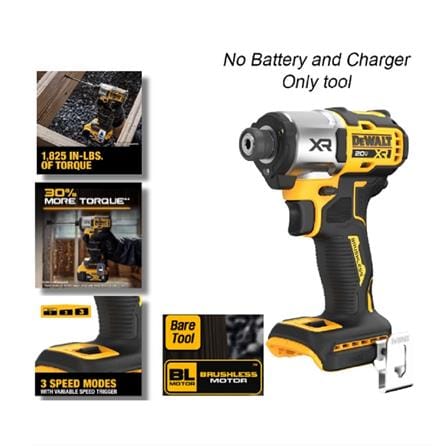 DEWALT 20V BRUSHLESS 3 SPEED XR IMPACT DRIVER (SOLO) DCF845N-B1