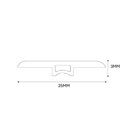 ENOCH PVC T-PROFILE 2.5X270X0.3CM YN805 RED OAK