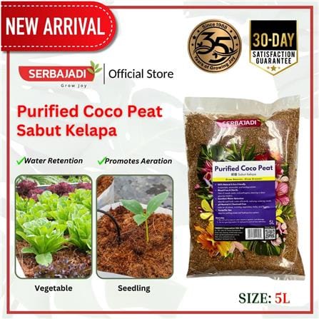 SERBAJADI PURIFIED COCO PEAT (5L)