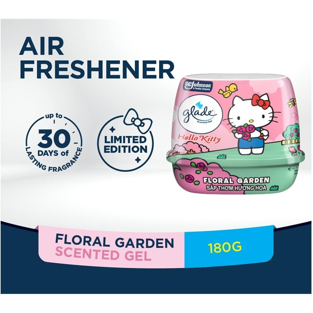 GLADE HELLO KITTY SCENTED GEL180G FLORAL