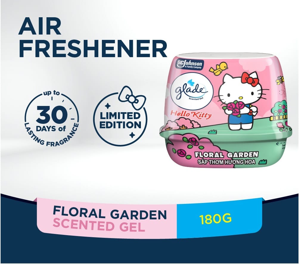 GLADE HELLO KITTY SCENTED GEL180G FLORAL