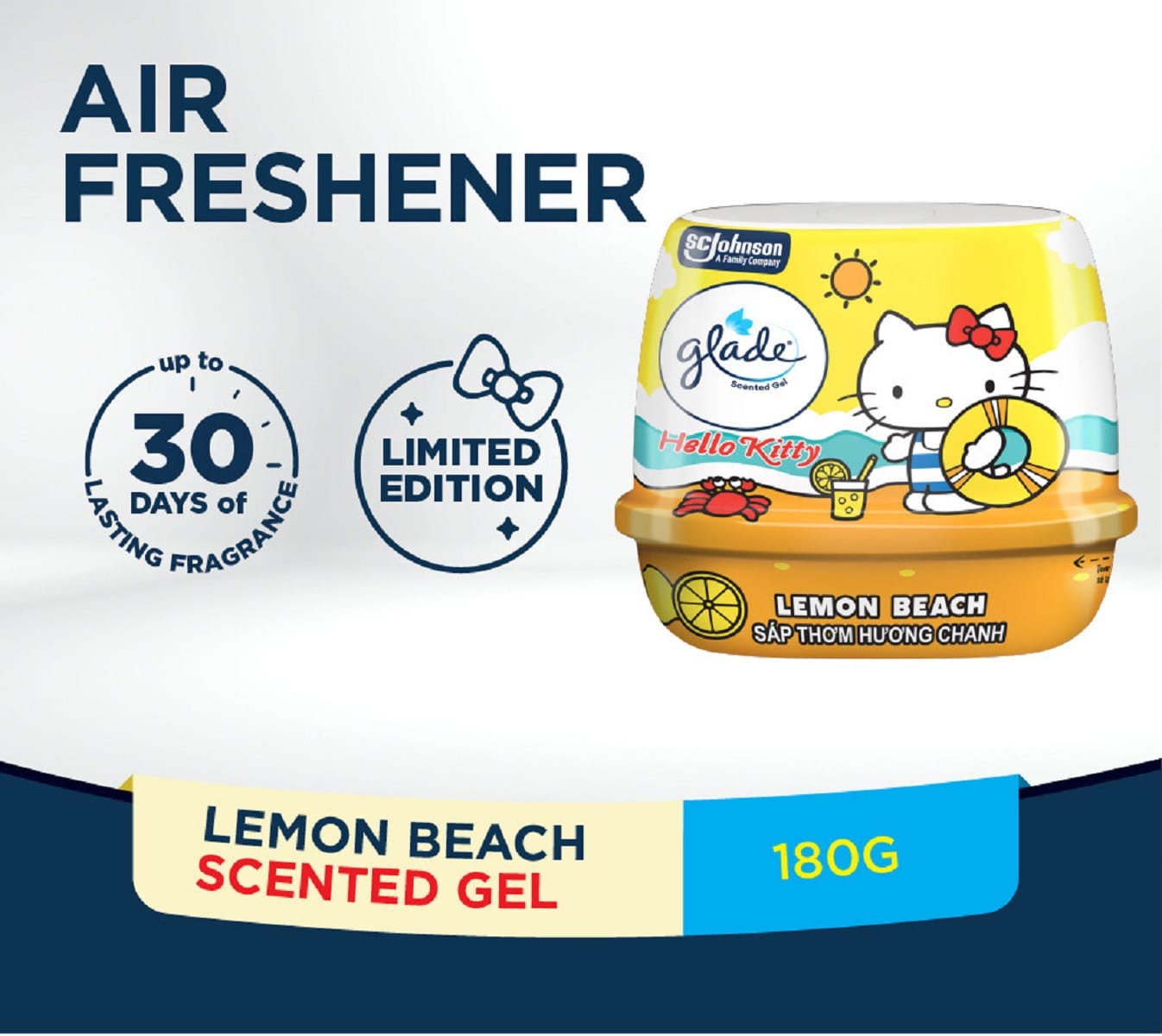 GLADE HELLO KITTY SCENTED GEL180G FROSTY