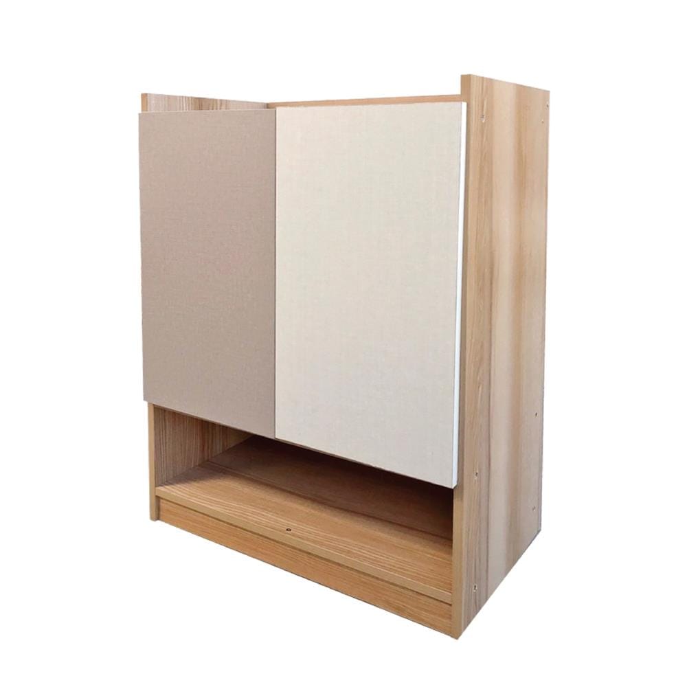 SHOE CABINET FURDINI FINE 60CM WOOD GRAIN/WHITE CREAM FABRIC PATTERN [EXCLUSIVE FROM HOMEPRO THAILAND]