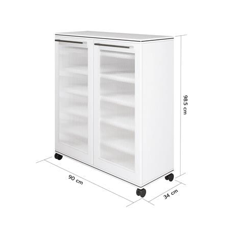 6-TIER SHOE CABINET KING ZERCONPLUS 90CM WHITE [EXCLUSIVE FROM HOMEPRO THAILAND]