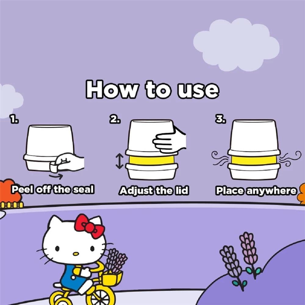GLADE HELLO KITTY SCENTED GEL180G LAVENDER