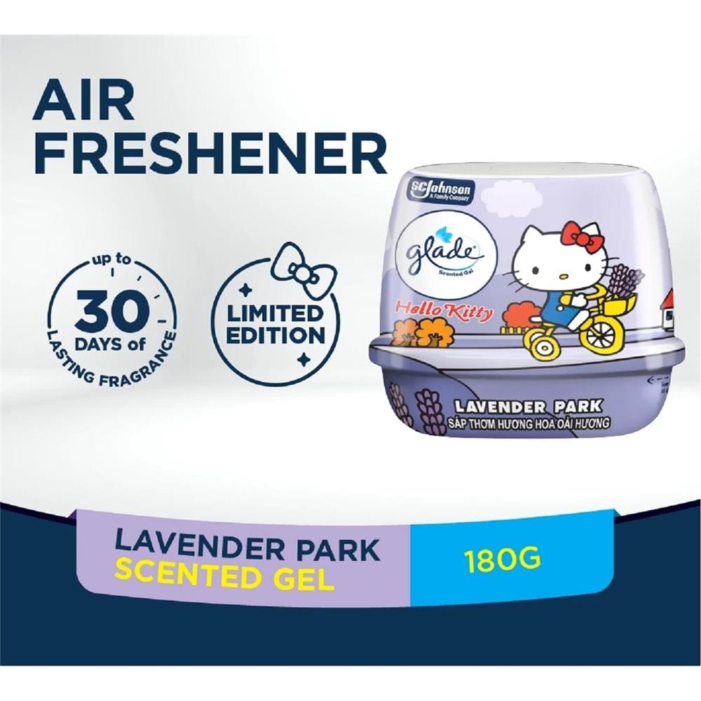 GLADE HELLO KITTY SCENTED GEL180G LAVENDER