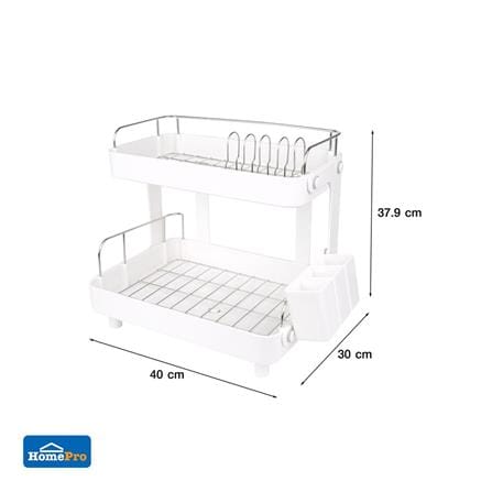 2-TIER ABS AND STAINLESS STEEL DISH DRAINER KECH PURO [EXCLUSIVE FROM HOMEPRO THAILAND]