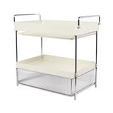 2-TIER GLASS RACK WITH DRAWER KECH CREAMY [EXCLUSIVE FROM HOMEPRO THAILAND]