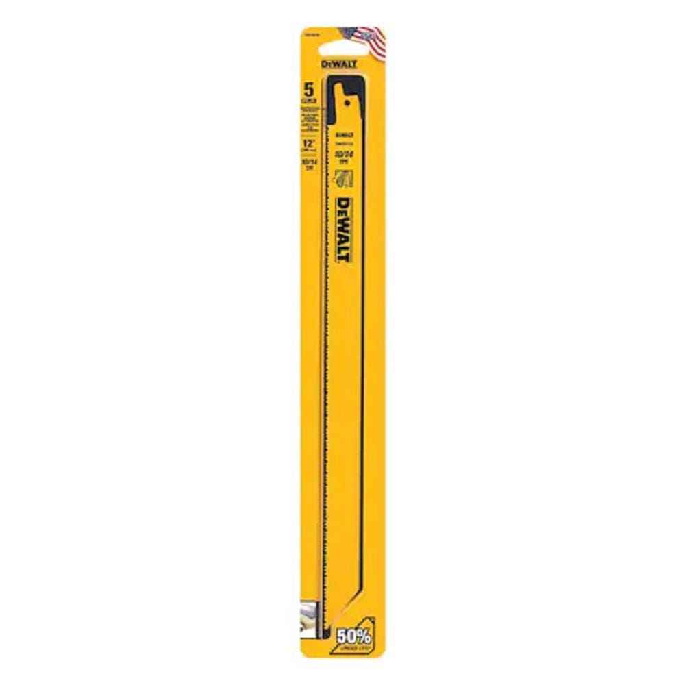 DEWALT 12" RECIPROCATING SAW BLADE (MULTI MATERIAL) [10/14TPI] 5PCS/PACK DW4839