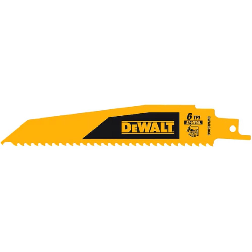 DEWALT 6" DEMOLITION RECIPROCATING SAW BLADE (WOOD) [6TPI] 5PCS/PACK DWAR6066