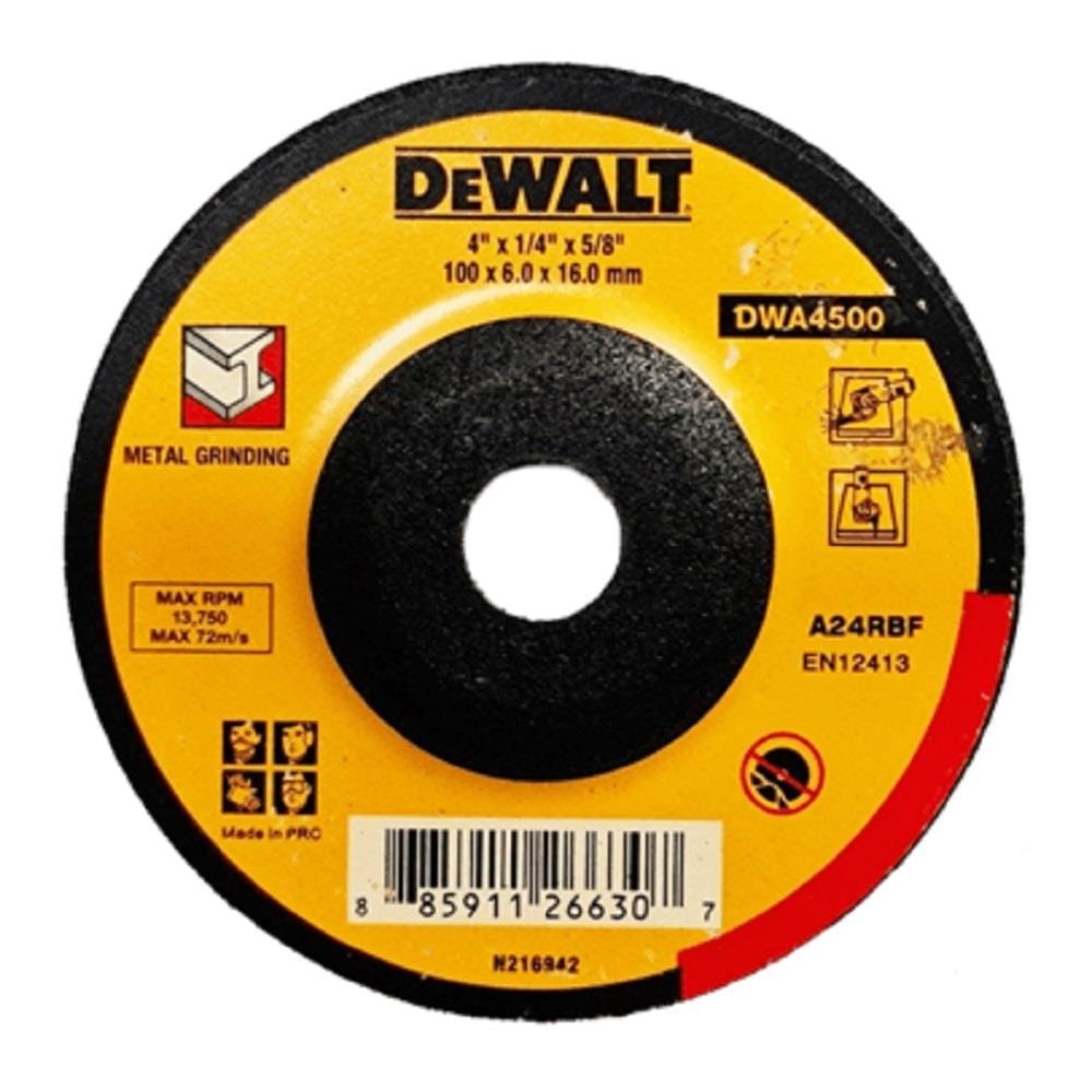 DEWALT 4" GRINDING DISC 6MM (METAL) DWA4500-B1