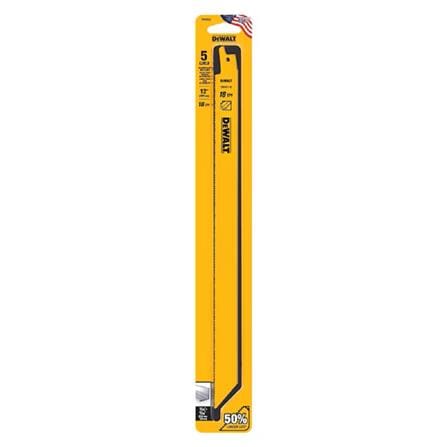 DEWALT 12" RECIPROCATING SAW BLADE (METAL) [18TPI] 5PCS/PACK DW4822