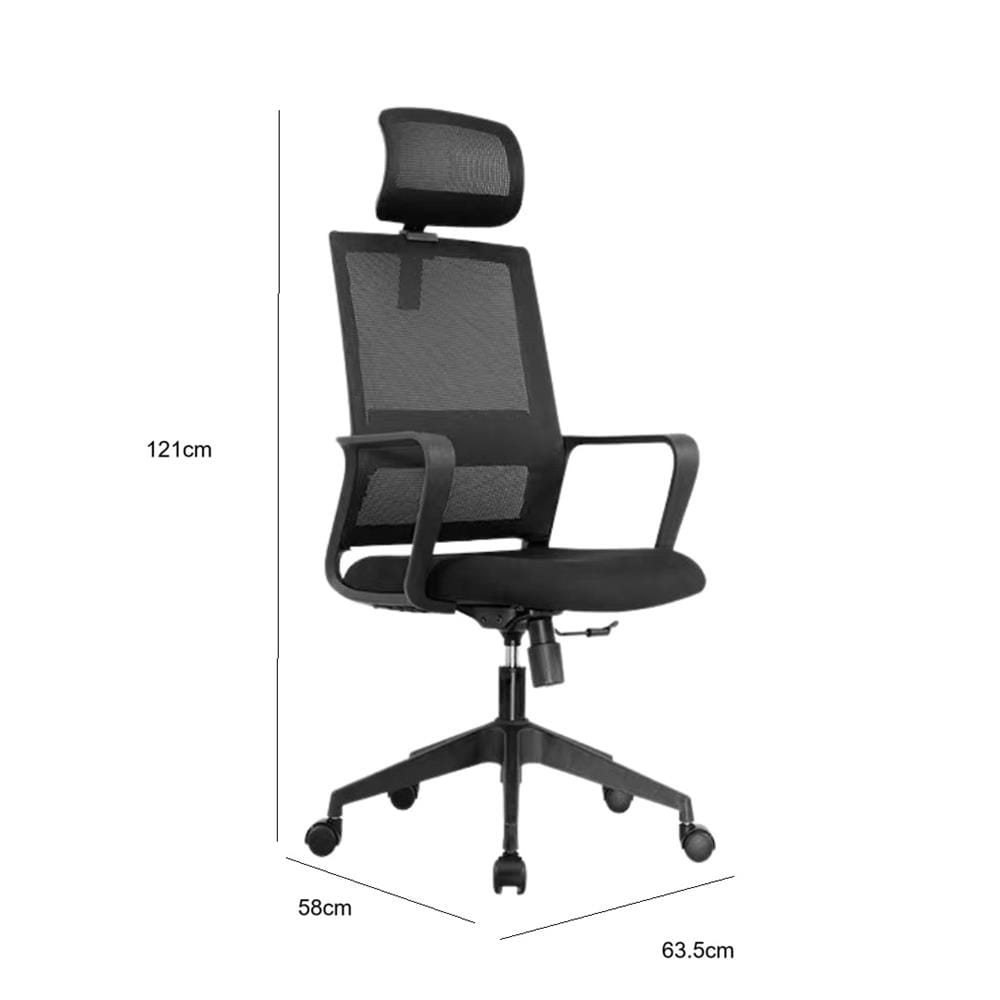 OFFICE CHAIR FURDINI 8387H BLACK