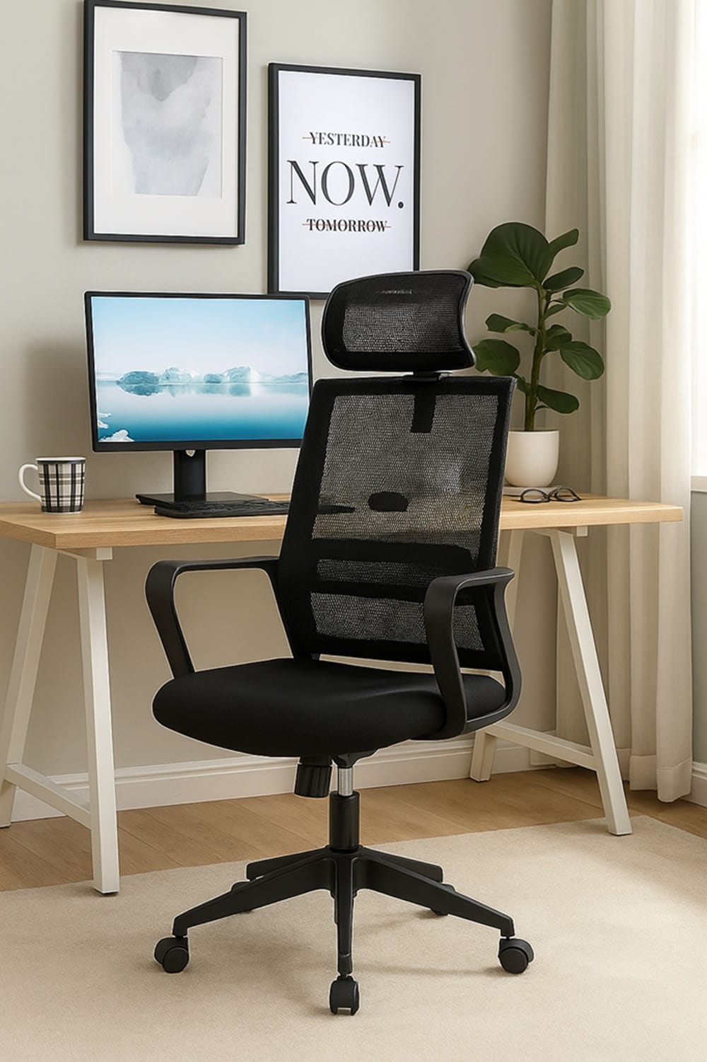 OFFICE CHAIR FURDINI 8387H BLACK
