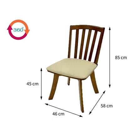 SWIVEL DINING CHAIR FURDINI NARA BROWN [EXCLUSIVE FROM HOMEPRO THAILAND]