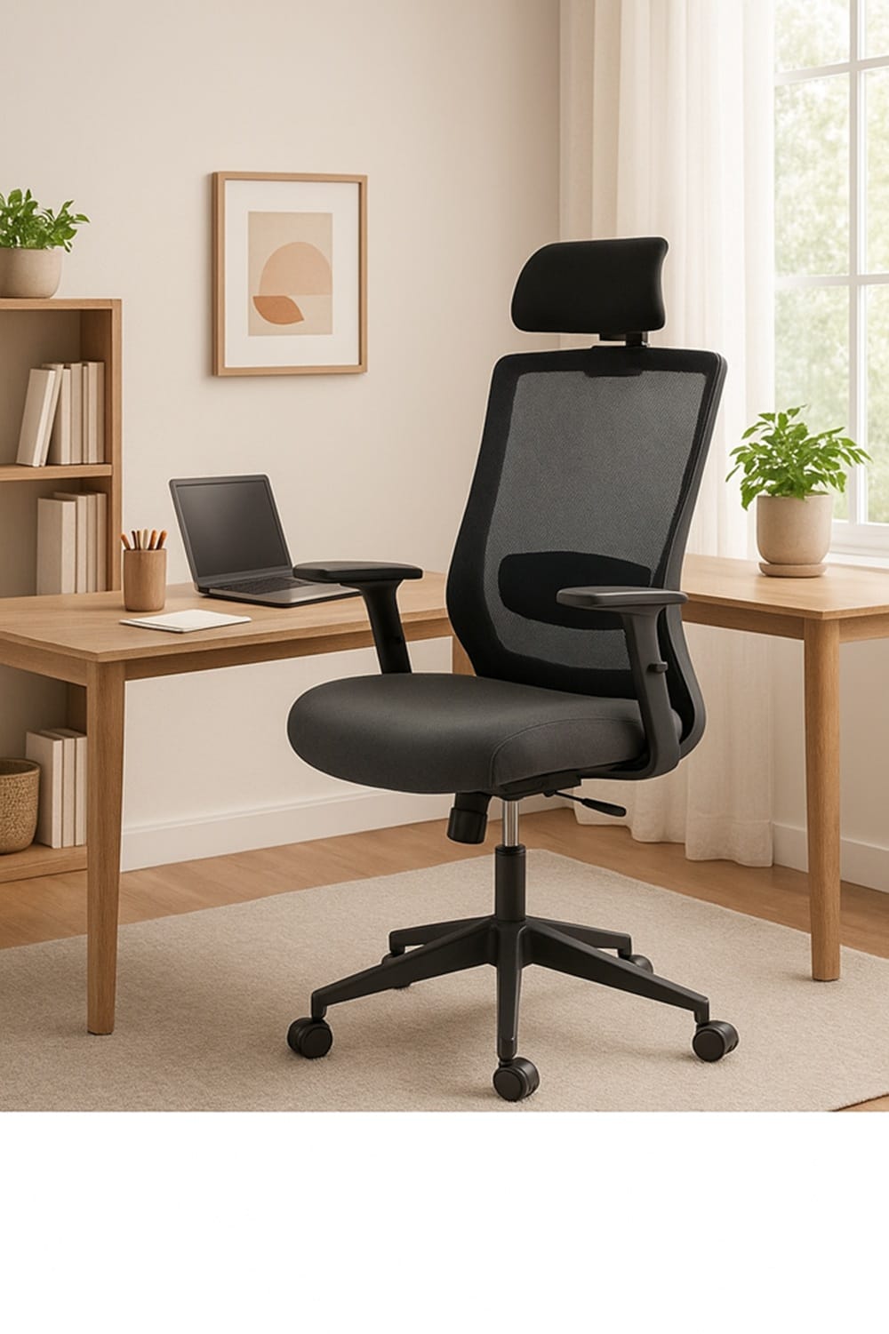 OFFICE CHAIR FURDINI 8329H BLACK/GREY