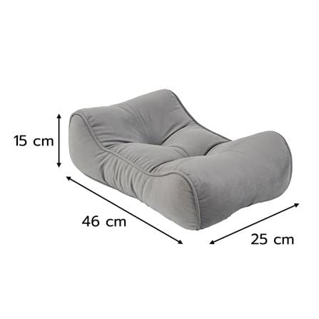 HOME LIVING STYLE BACK CUSHION RESTY 18X10INCH GRAY