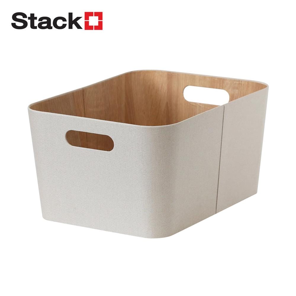 FABRIC RECTANGULAR STORAE BOX STACKO PETA 30.5X30.5X15.2CM CREAM [EXCLUSIVE FROM HOMEPRO THAILAND]