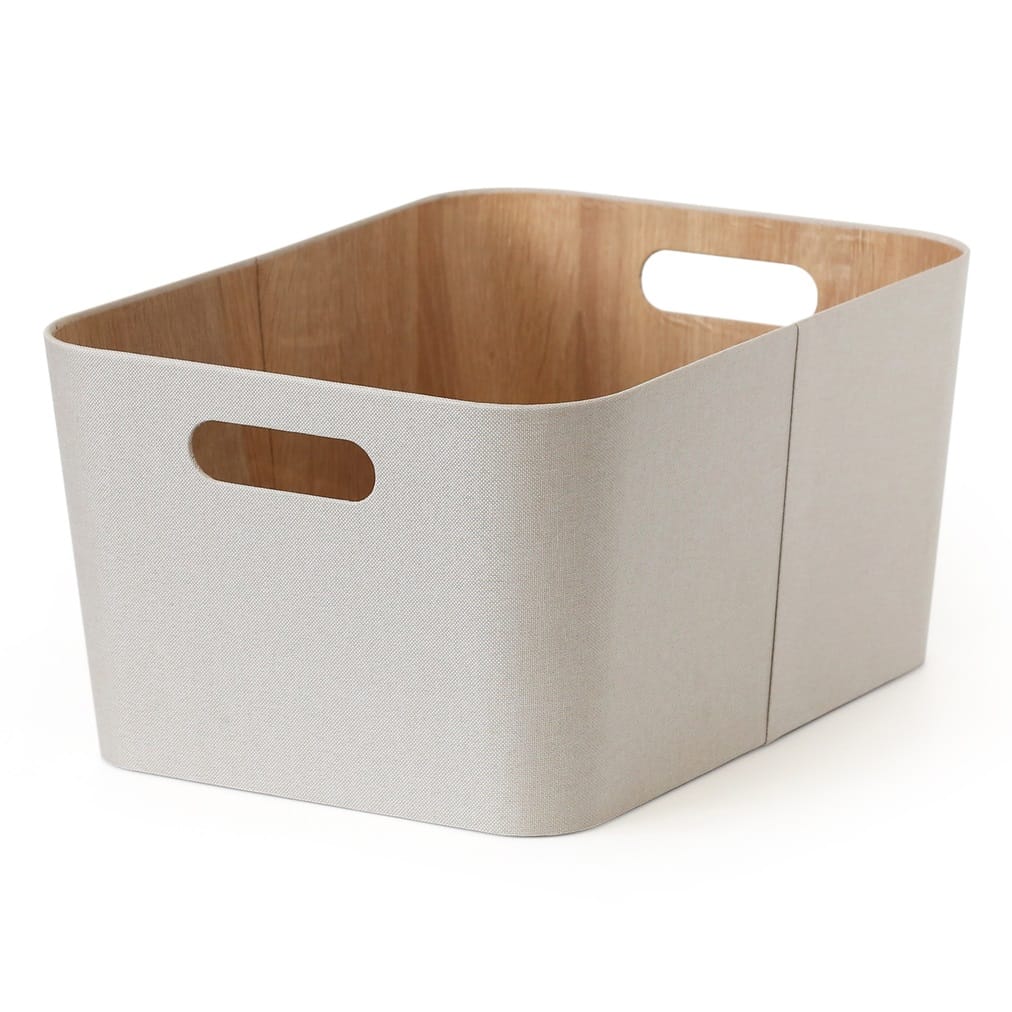 FABRIC RECTANGULAR STORAE BOX STACKO PETA 30.5X30.5X15.2CM CREAM [EXCLUSIVE FROM HOMEPRO THAILAND]