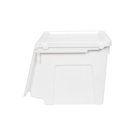 STORAGE BOX WITH HINGED DOOR STACKO YUMI SIZE M 44X41X30.5CM WHITE