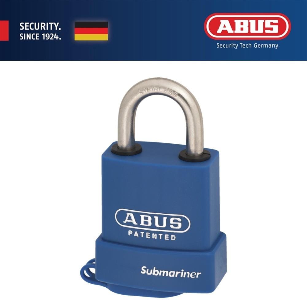 (ONLINE) ABUS 53MM SUBMARINER S/S SHACKLE PADLOCK WITH 2 KEYS 83WPIB/53