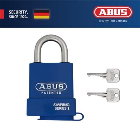 (ONLINE) ABUS 53MM SUBMARINER S/S SHACKLE PADLOCK WITH 2 KEYS 83WPIB/53