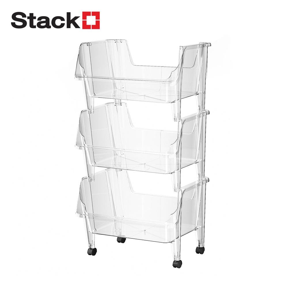 3-TIER UTILITY CART STACKO KLARO 42X32.5X79CM CLEAR [EXCLUSIVE FROM HOMEPRO THAILAND]