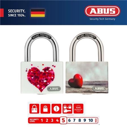 (ONLINE) ABUS 40MM TITALIUM MYLOCK PADLOCK T65AL/40 HEART