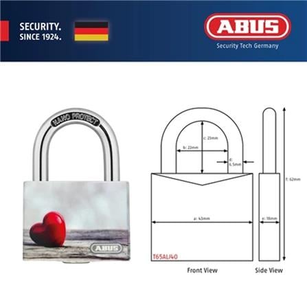 (ONLINE) ABUS 40MM TITALIUM MYLOCK PADLOCK T65AL/40 BEACH