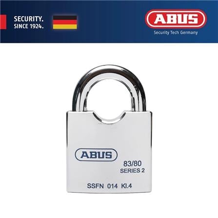 (ONLINE) ABUS 80MM THE ROCK HARDENED STEEL PADLOCK WITH 2 KEYS 83/80