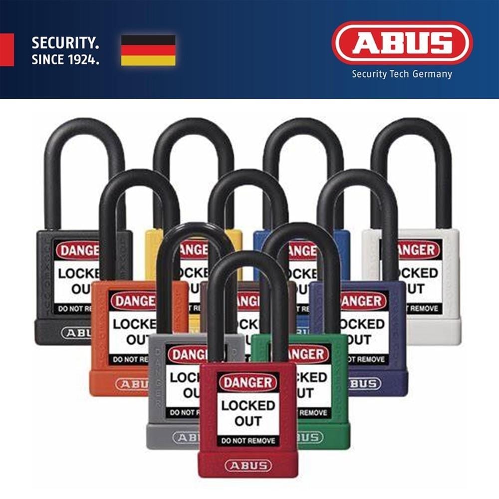 (ONLINE) ABUS 40MM LOTO LIGHTWEIGHT ALUMINIUM PADLOCK 1 KEY & 1 LABEL 74/40 RED