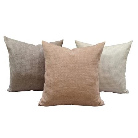 HOME LIVING STYLE CUSHION TWEED 18X18INCH LIGHT BROWN