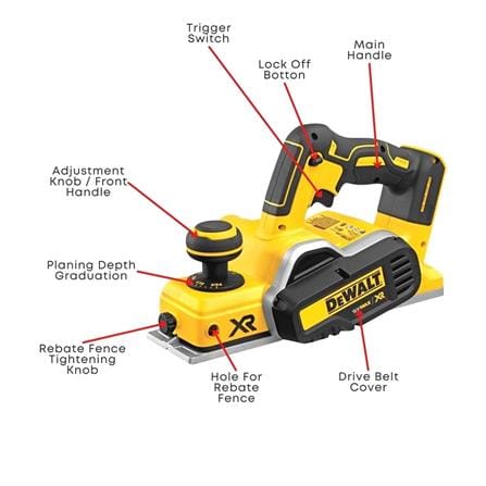 DEWALT 18V BRUSHLESS PLANNER (SOLO) DCP580N-XJ