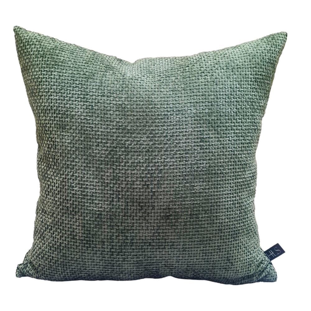 HOME LIVING STYLE CUSHION WEAVE 18X18INCH GREEN